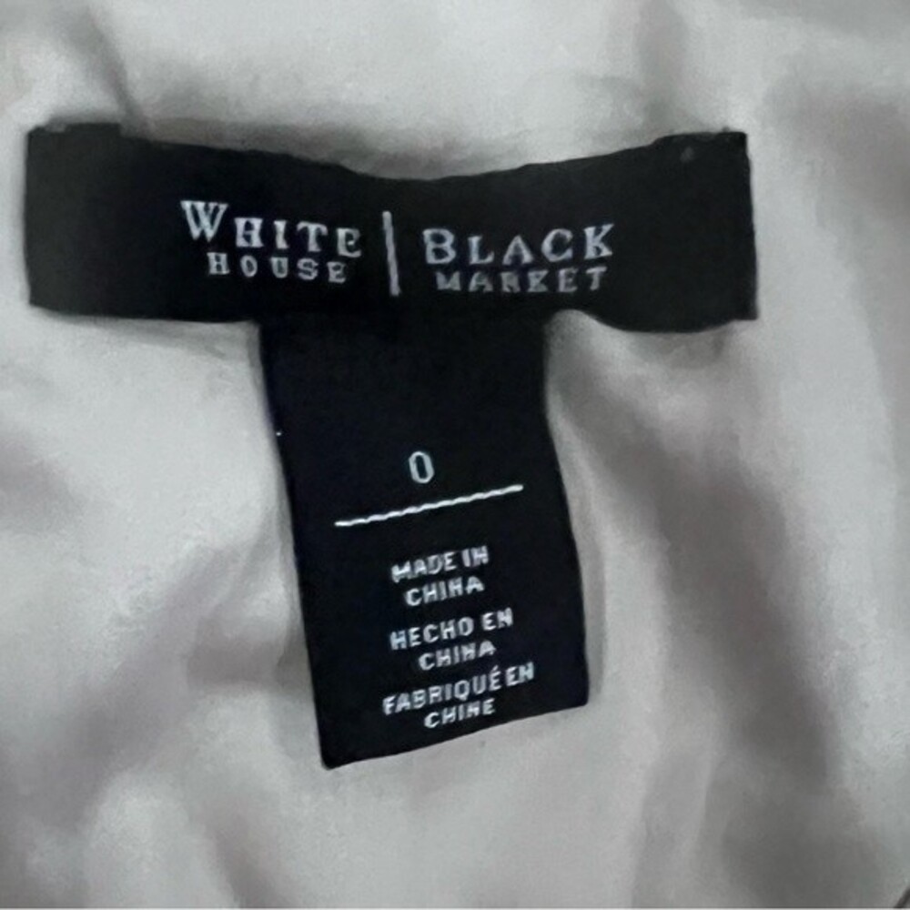 White House Black Market white and nude lace bodice top size 0 - Picture 7 of 8